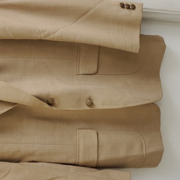 True vintage Bill Blass mens tan blazer - Picture 3 of 13